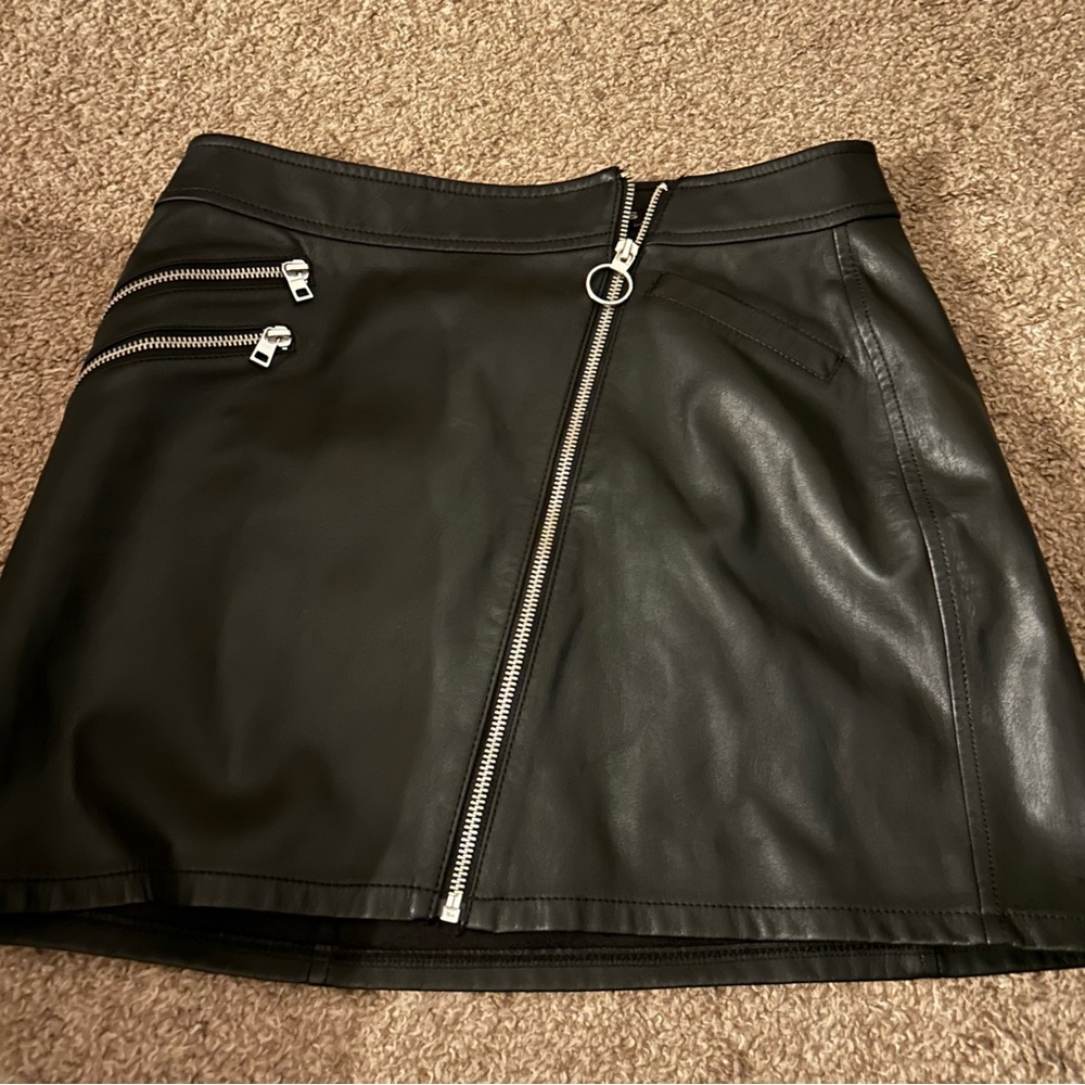 Faux leather skirt